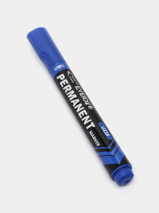 Перманентный маркер Deli EU216-BL, BLUE, 2.5 мм - 
