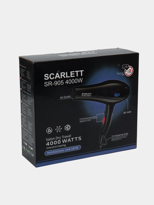 Профессиональный фен Scarlett SR-905 для сушки и придания формы волосам