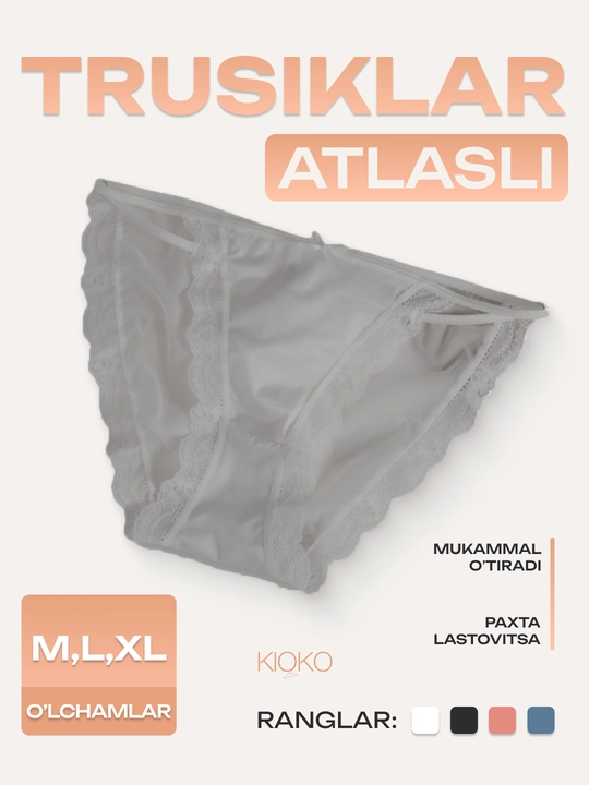 Ayollar trusiklar, ipakli, atlasli