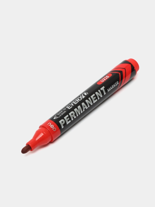 Permanent marker, 2.5 mm, RED EU216-RD