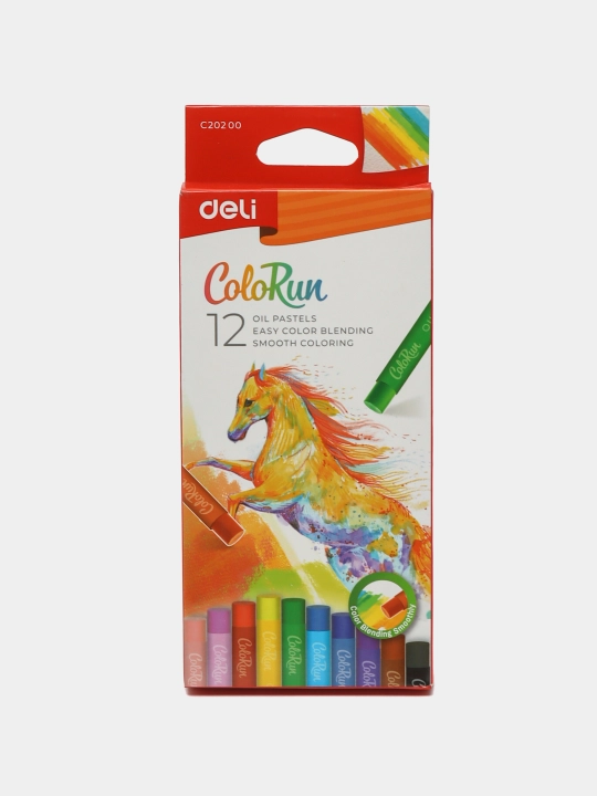 Deli 20200 moyli pastelkalari, 12 xil rangda - 