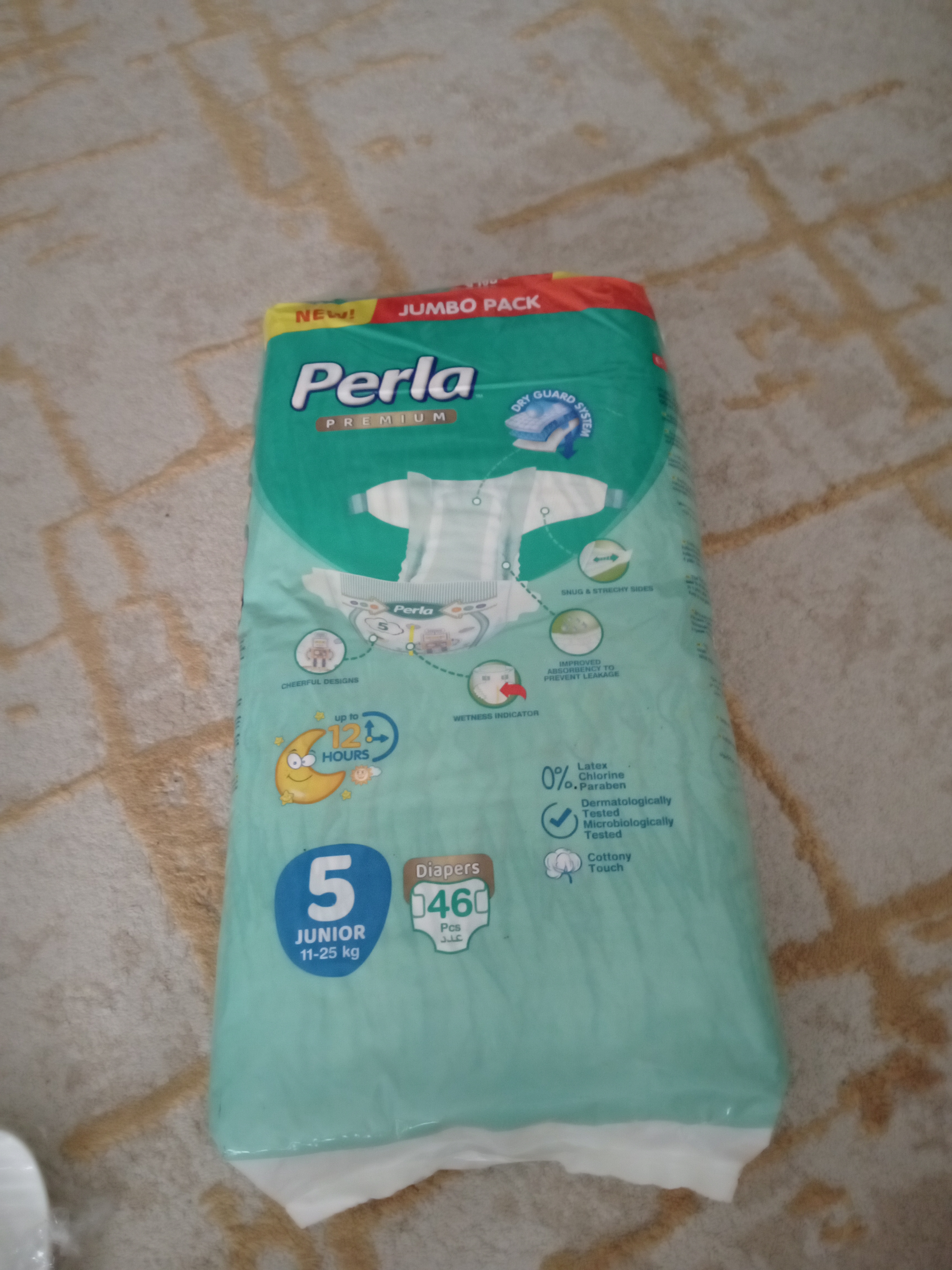 Детские подгузники Perla 5, 11-25 кг, 46 шт