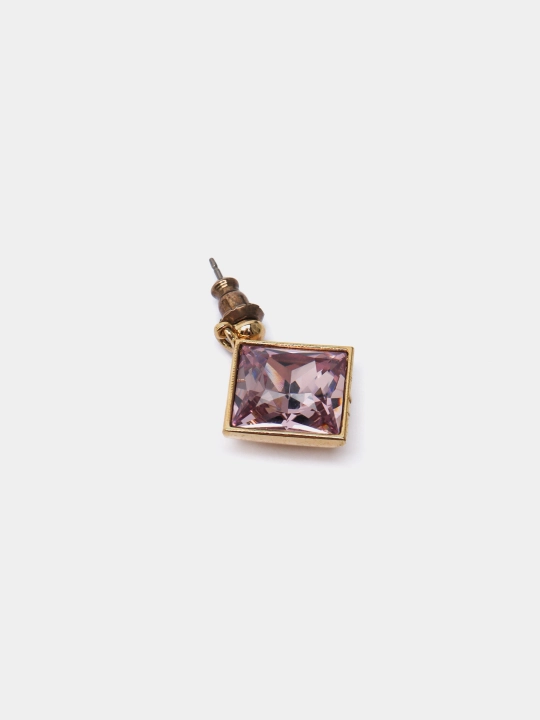 Ayollar ziraklari Beata, kristallari bilan, rang Rhodium
