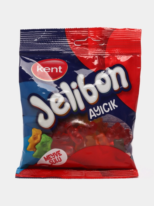 Жевательный мармелад Kent Jelibon Фрукты с плюшевым медведем 80gr - 