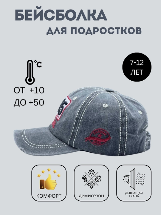 Бейсболка для подростка мальчика
