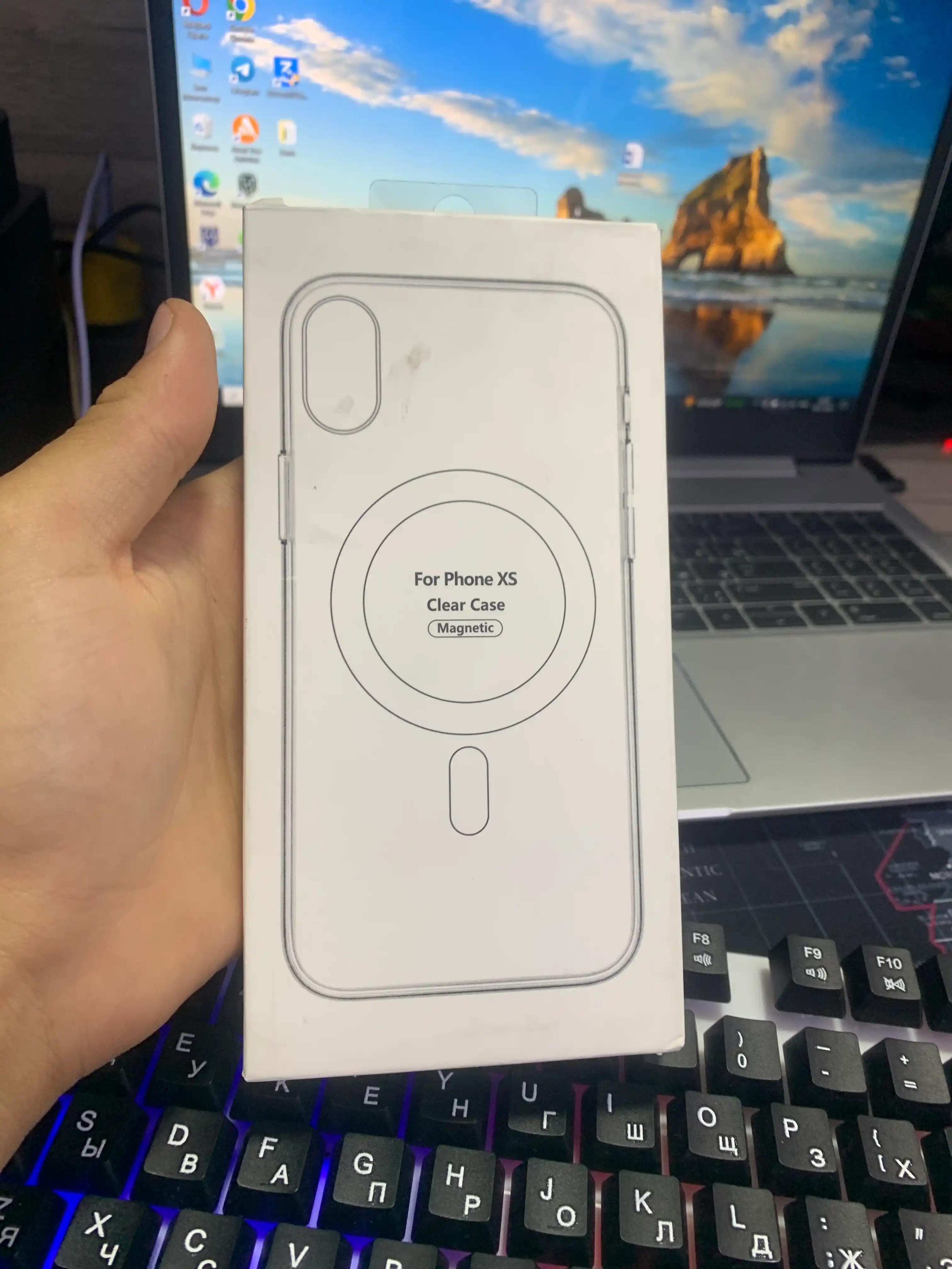 G'ilof MagSafe iPhone 7, 8  XR, 11, 12, 13, 14, 15 Pro, Max, mini uchun, shaffof, silikon