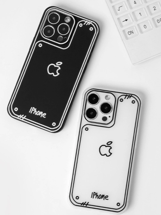 Yupqa matli silikon g'ilof, iPhone 12, 13, 14, 15, 16 Pro, ProMax uchun