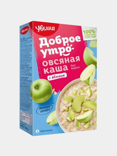 Каша овсяная Увелка, c яблоком, 5 * 40 г — SIMBA-P118DFA