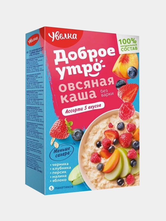 Suli bo'tqasi Увелка, assorti bilan, 5 * 40 g - 