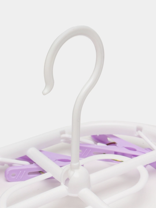 Kiyim-kechak qisqichlari bo'lgan kiyim quritgich, 8 ta kiyim tirgaklari kiritilgan