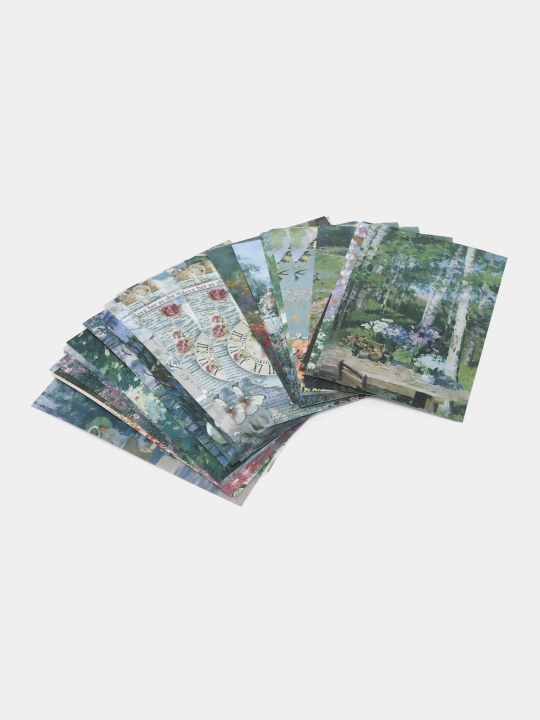Бумага для скрапбука, наклейка, закладка, марка, скетчбук
