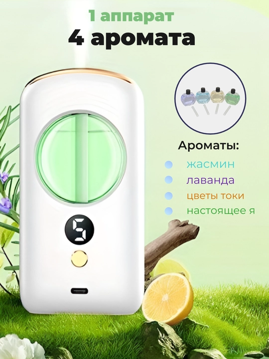 Havo namlagich, efir moyi, xushbo'ylagich turli xil hidlar bilan aromadiffuzorga,