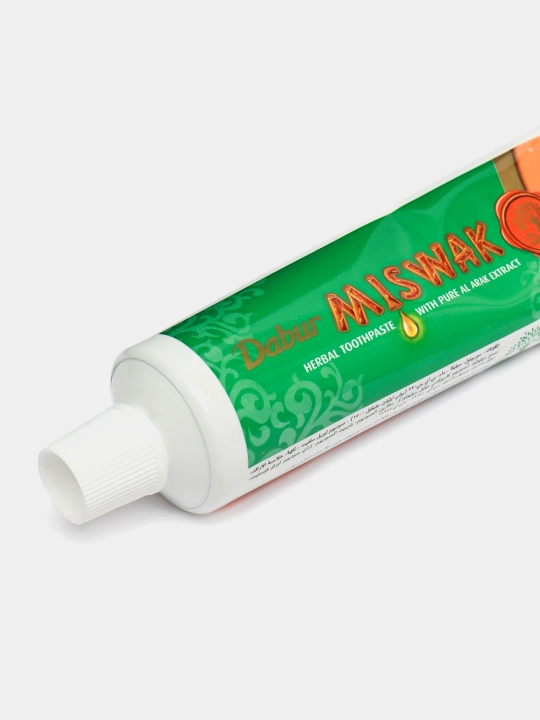 Tish pastasi gel Dabur Miswak Fresh, misvak bilan, oqartirish, ftoridsiz, halol, 60-150 gr