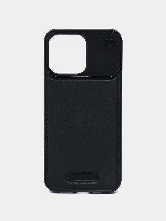 Кожаный металлический чехол для iPhone 14, 15, 16 Pro / Max, MagSafe, с ароматом - 