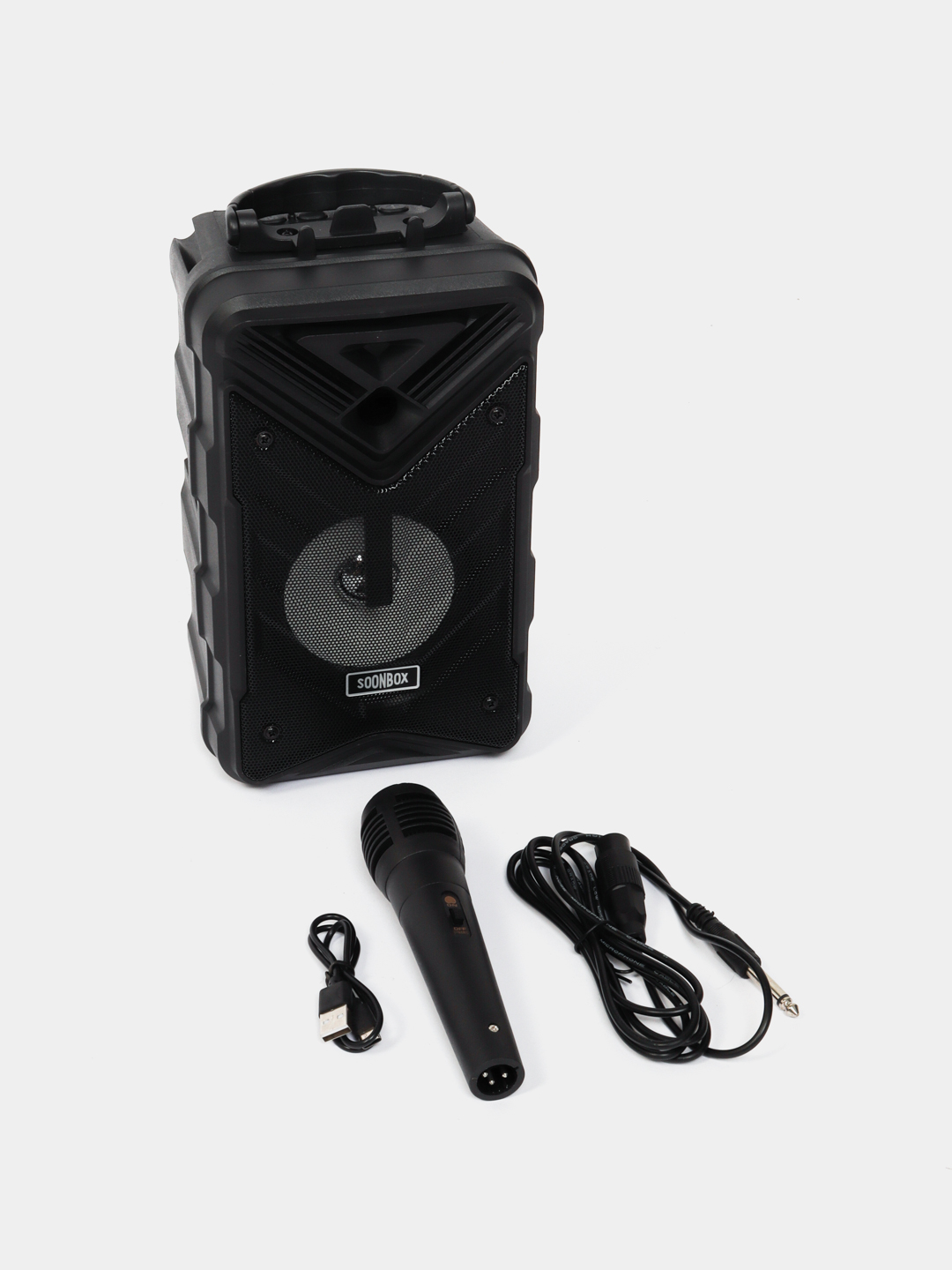 Karaoke kolonka Bluetooth Soonbox S7, FM Radio va simli mikrofoni bilan - 