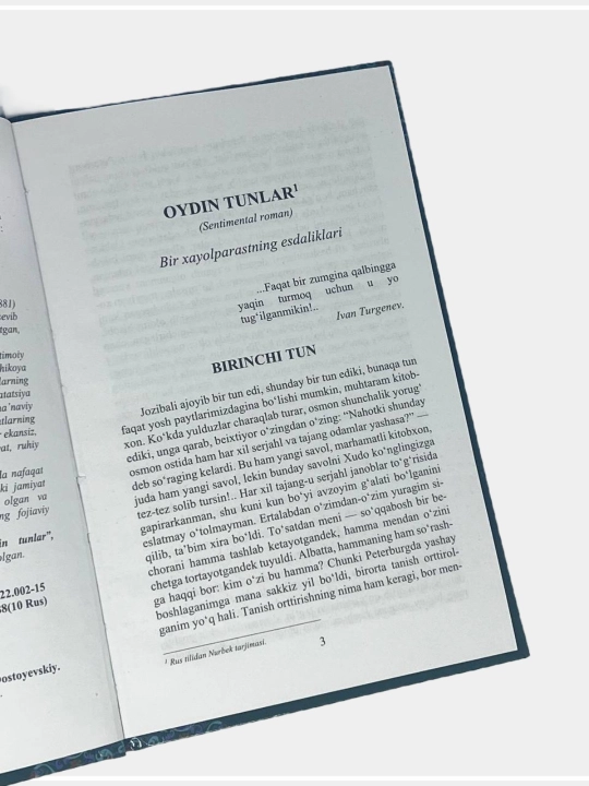 Telba, Oydin tunlar, kambagallar Fyodor Dostoevskiy