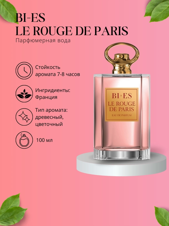 Парфюмерная вода BI-ES Le Rouge De Paris, 100 мл