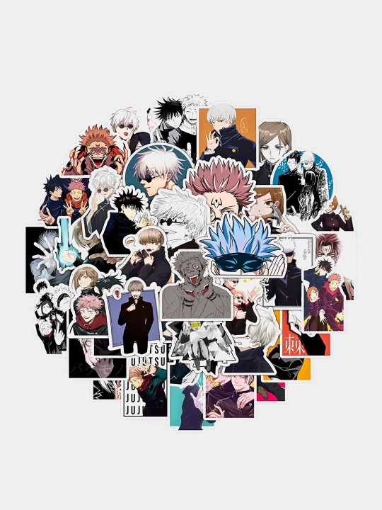 Vinil anime stikerlari "Sehrli jang", 10 ta tasodifiy dona
