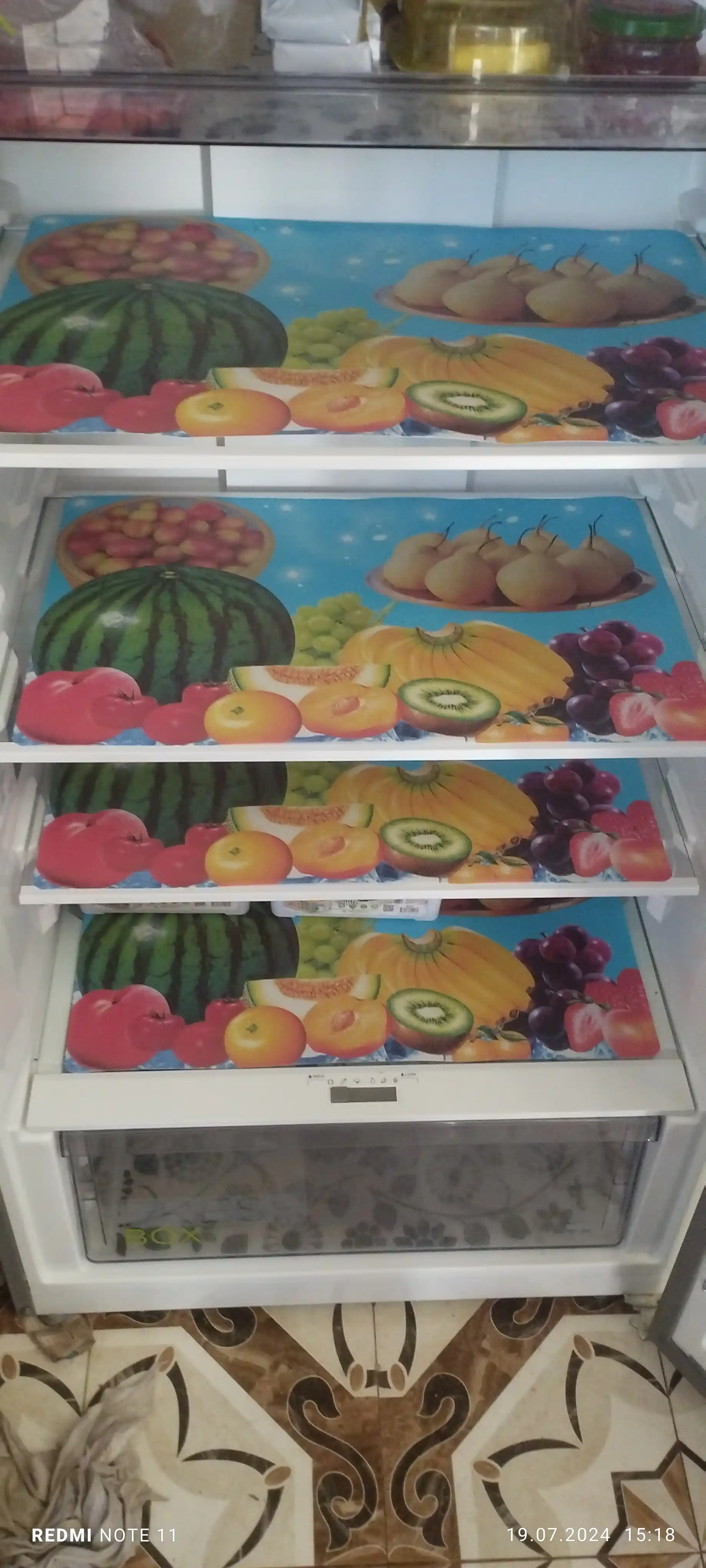 Силиконовый коврик для холодильника кухни, противоскользящий, 4 шт