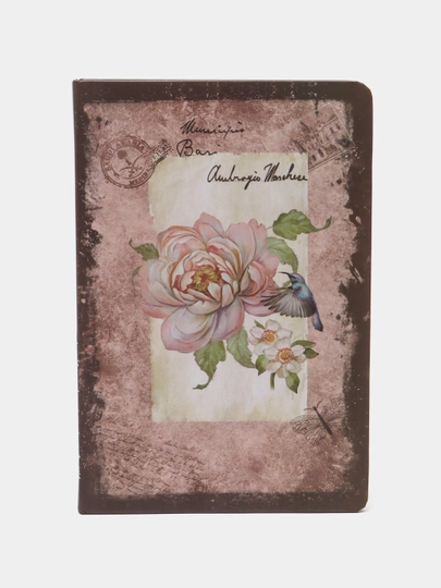 Блокнот в стилях Retro, Travel, Flowers, Love, Nature — NANOART-25ARK-АЛЫЙ