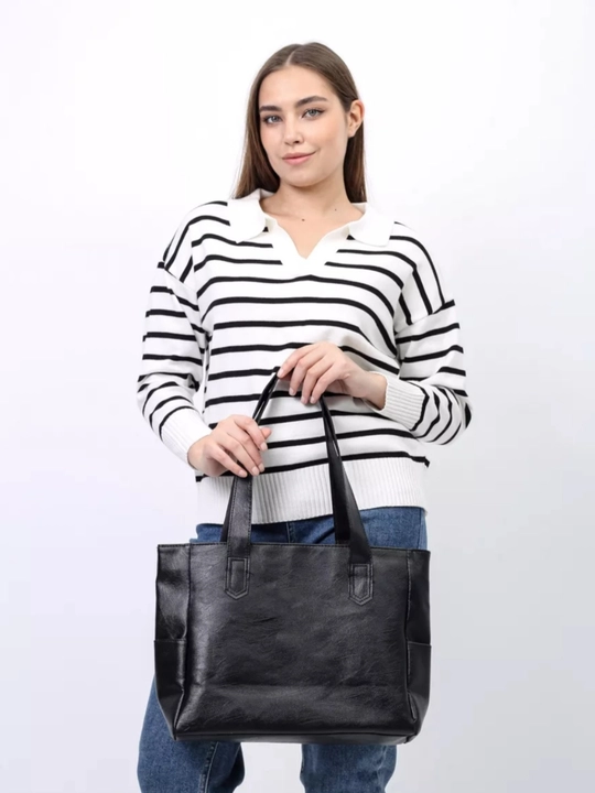 Ayollar sumkasi, katta, shopper, plyaj uchun, oqishga, ishga, A4 formati