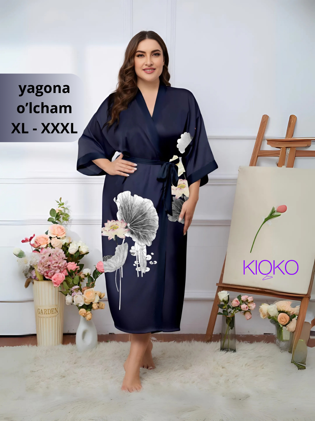 Халат женский. Халат шелковый, домашний купить по низким ценам в ...