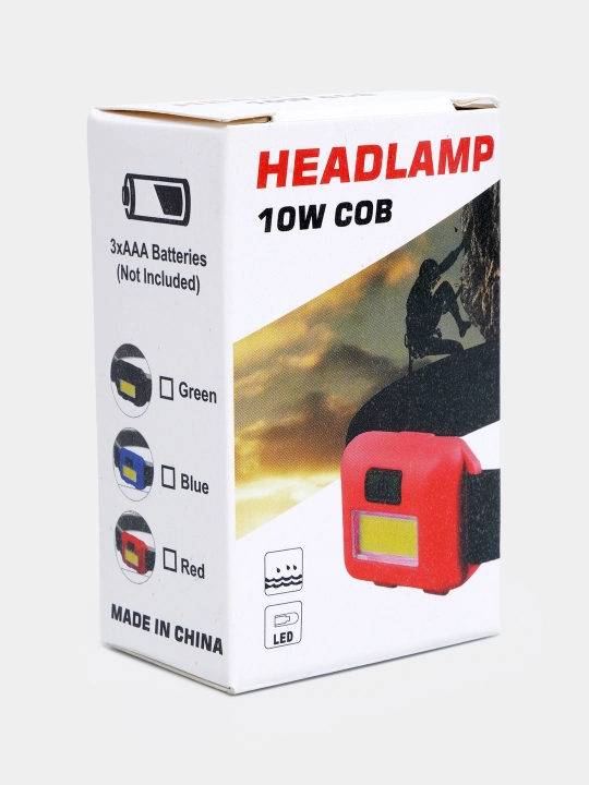 Batareya bilan ishlaydigan sayohat fonari HeadLamp - 