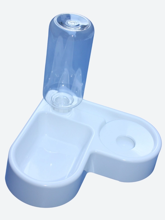 Itlar va mushuklar uchun shishali yurak shaklidagi oq plastik oziqlantiruvchi У006-CN-042