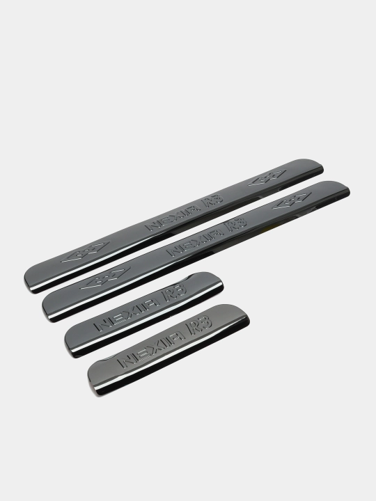 Накладки на пороги Cobalt, Spark, Nexia 1,2,3 Matiz, Lacetti, Damas, Gentra, никель - 