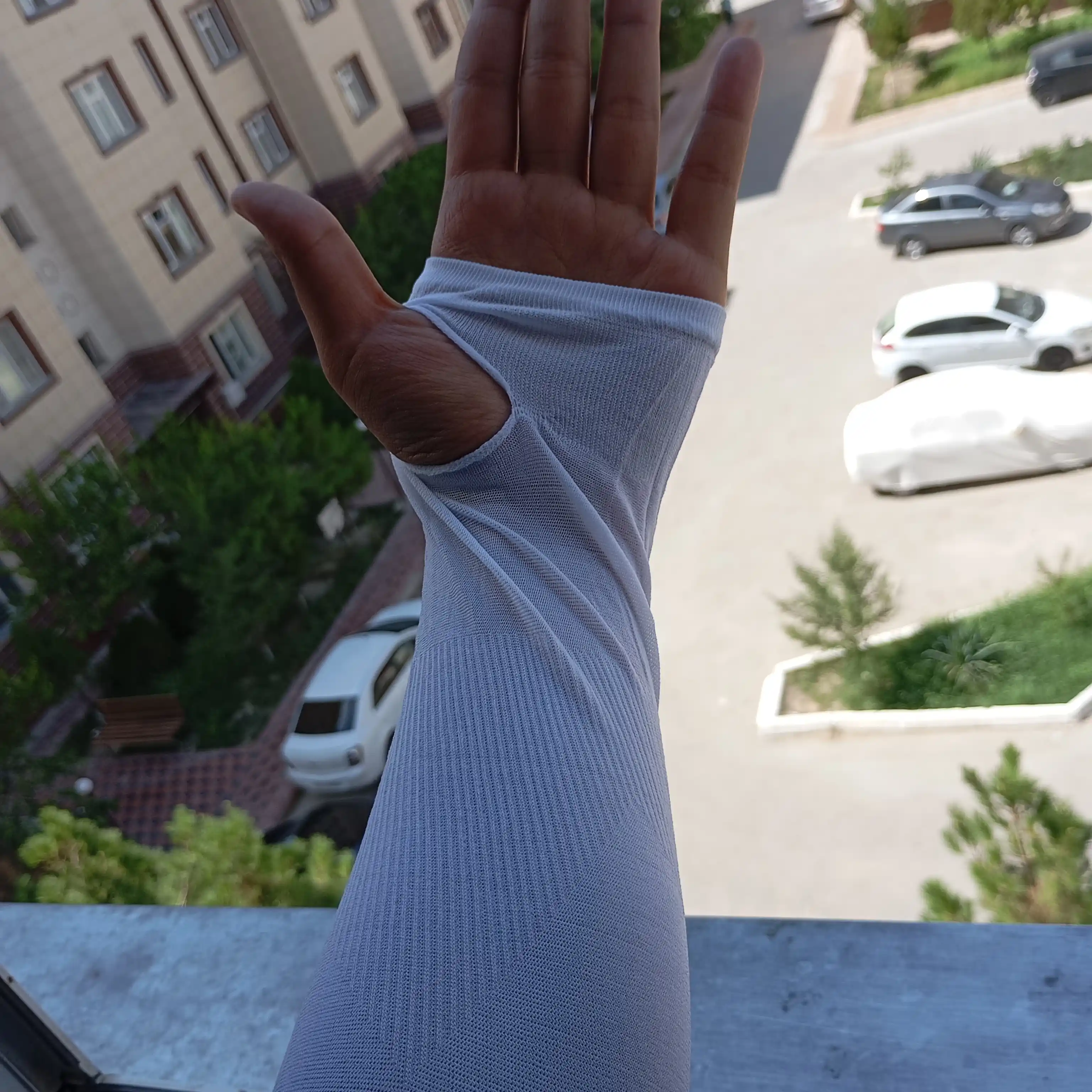 Quyoshdan himoyalovchi yenglar, sport uchun, barmoqli yeng, ayollar va erkaklar uchun