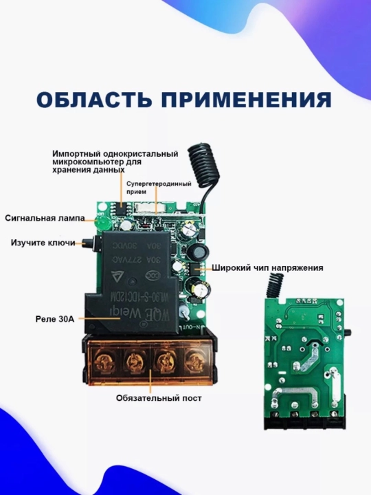 Радиоуправляемое реле, беспроводной переключатель дистанционного управления, 220 В