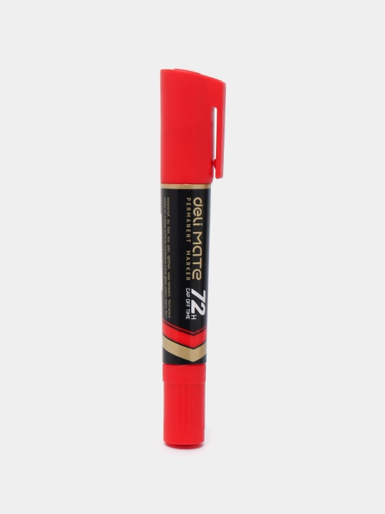 Ikki tomonlama doimiy marker, 1.5 mm va 2-6 mm, Deli EU72-RD, qizil q0000050758 - 