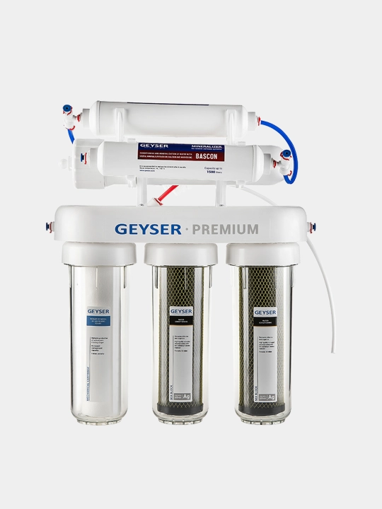 Geyser Premium teskari osmos, kranli, 12 litrli tank, 175 gallon membrana, mineralizator