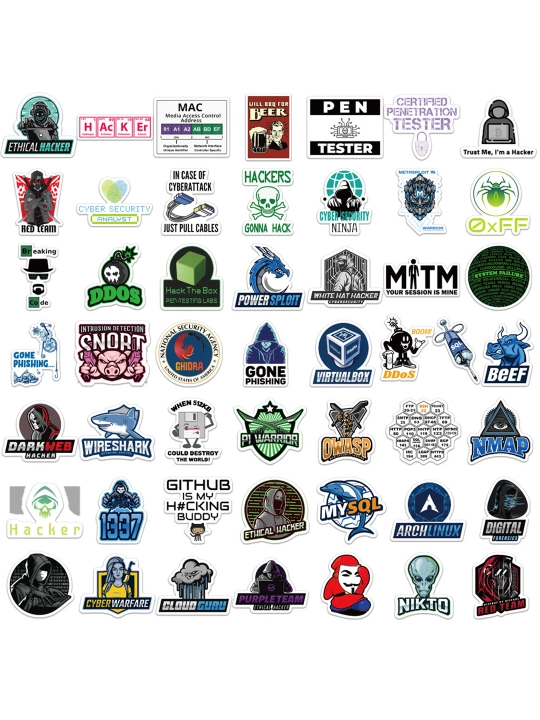 Nakleykalar "Cyberpunk, IT, xakerlar, o'yinlar, Minecraft" telefon, kompyuterlar uchun