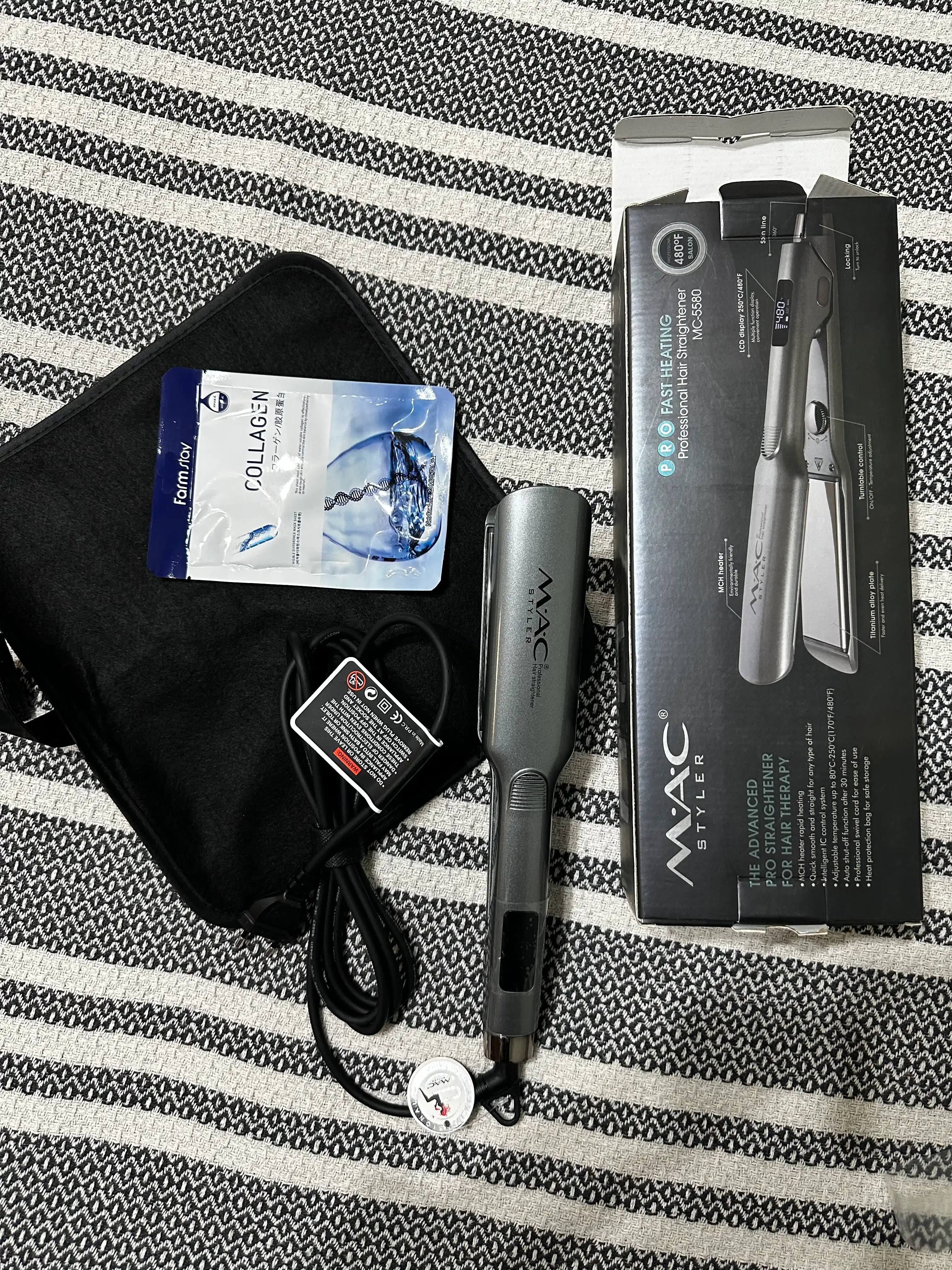 Professional dazmol, MAC Styler MC-5580 titan plastinali soch to‘g‘rilagichi