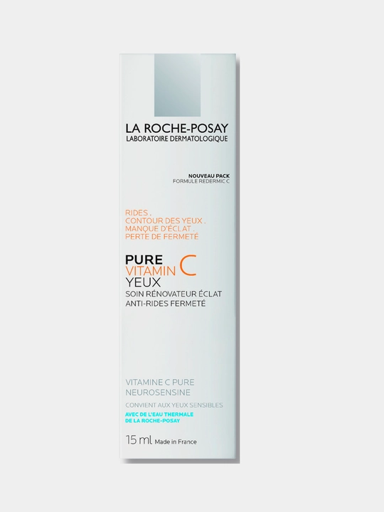 Крем-филлер LA ROCHE-POSAY PURE VITAMIN C Yeux, для заполнения морщин для контура глаз, 15 мл