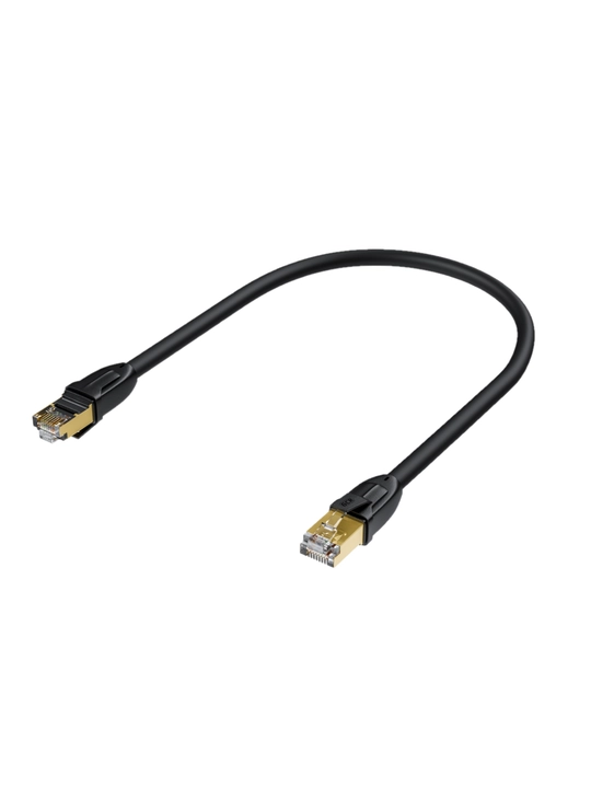 Кабель для интернета GCR PROF cat.7 патч корд FTP 10 Гбит/с RJ45 24K GOLD экранированный