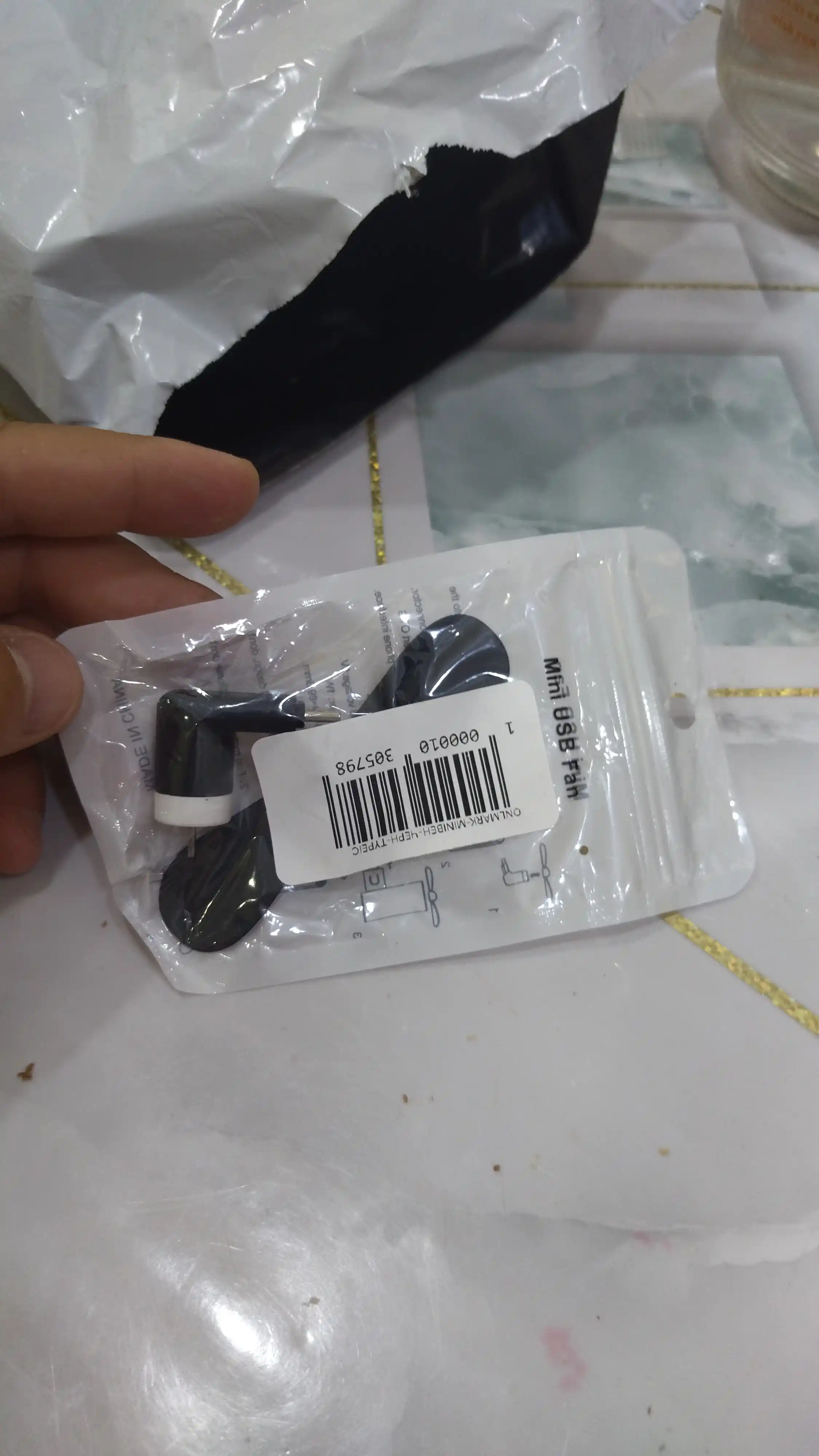 Мини вентилятор Type-C, Lightning, Micro USB для телефона и других устройств с портом