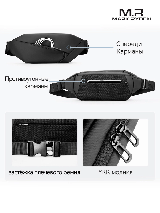 Сумка через плечо Mark Ryden MR5860, мессенджер, кроссбоди, бананка, мужская/женская
