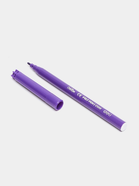 Фломастеры Deli EC10003, моющиеся, 12 цветов q0000005379