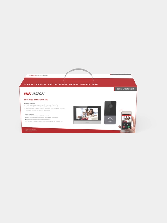 Комплект домофон + вызывная панель Hikvision DS-KIS603-P  - 
