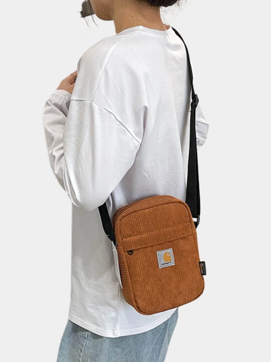 Сумка Carhartt Wip, через плечо, универсальная, унисекс, вельветовая, на ремне