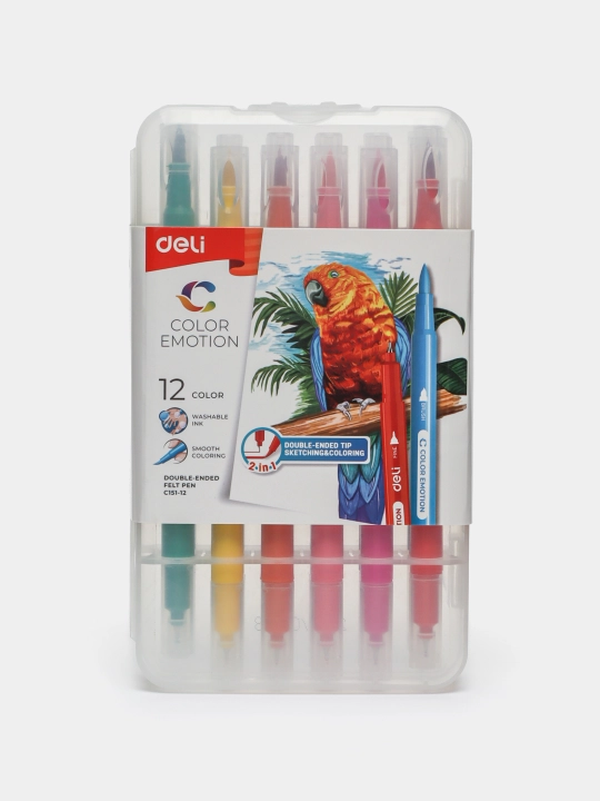 Flomasterlar, 12 ta rang Deli EC151-12, q0000012165 - 