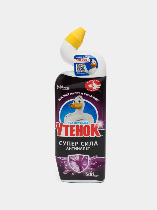 Чистящее средство для унитазов Туалетный утенок, 500 мл супер сила антиналет - 