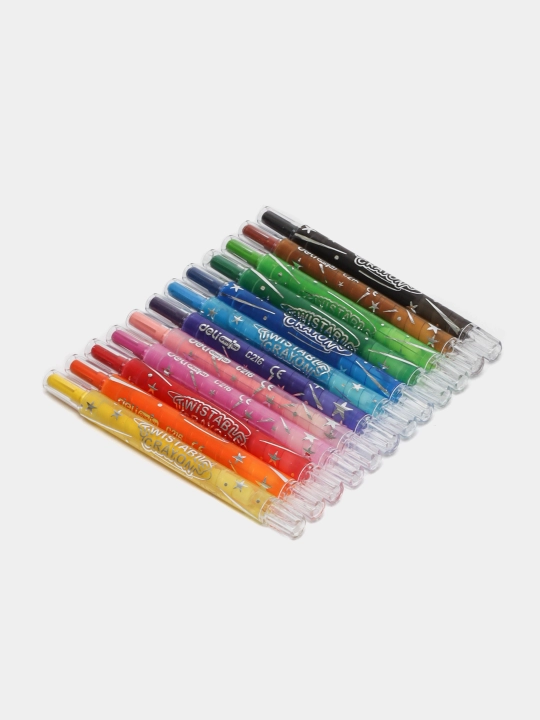 Мелки с выкручивающимся стержнем 12 цветов, 10*112 mm, EC216-12 q0000047423