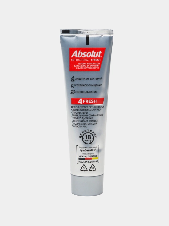 Зубная паста Absolut antibacterial 4FRESH, 110 г