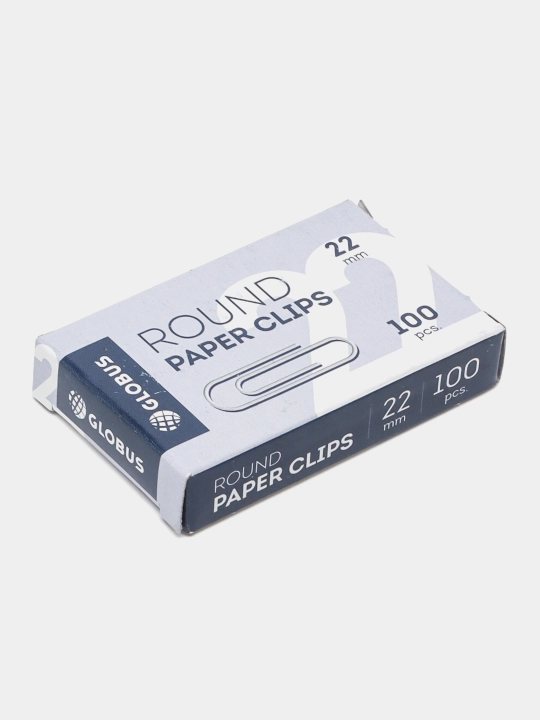 Qog'oz qisqichlari GLOBUS S22-100 Pl, L22 mm, 100 dona