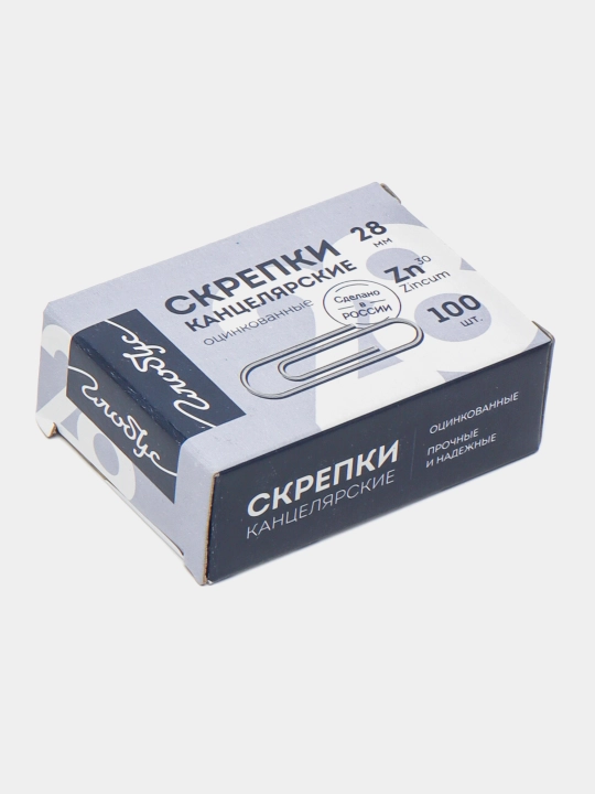 Qog'oz qisqichlari GLOBUS С28-100 S, L28 mm, ruxlangan, 100 dona