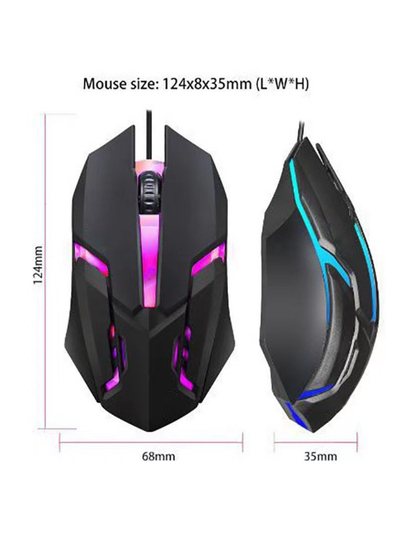 Игровая мышь, проводная, для компьютера и ноутбука, RGB
