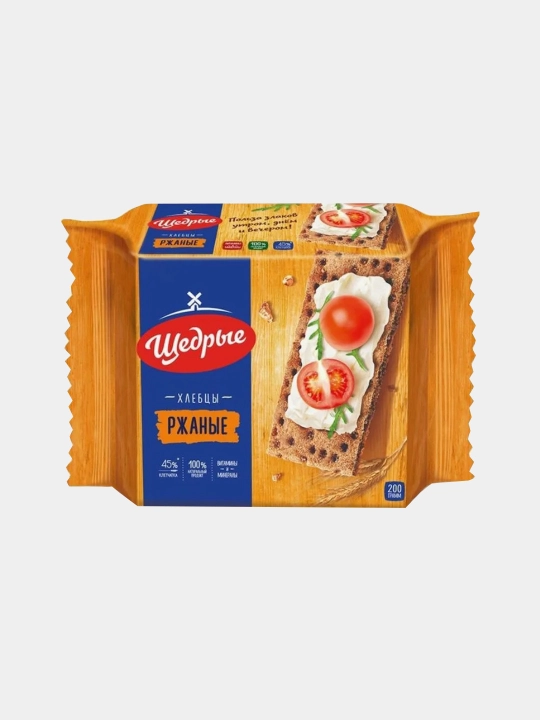 Хлебцы Щедрые, ржаные, 200 г - 